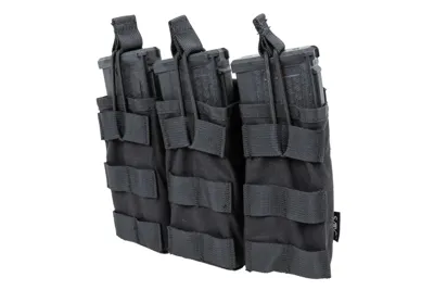 Otevřená MOLLE Sumka Na 3 Zásobníky M4 / AR15 - Černá - SaTac
