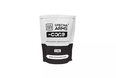 SA Airsoftové Kuličky CORE™ 0.28g, 3500 BBs (Sáček) – Bílá - Specna Arms