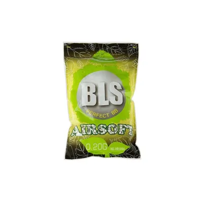 BLS Airsoftové BIO Kuličky 0,20g, 5000 BBs (Sáček) – Bílá - BLS (Taiwan)