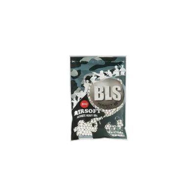 BLS Airsoftové BIO Kuličky UH 0,45g, 1000 BBs (Sáček) – Bílá - BLS (Taiwan)