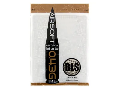 BLS Airsoftové Kuličky Precision UH 0,43g, 2300 BBs (Sáček) – Bílá - BLS (Taiwan)