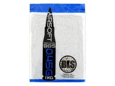 BLS Airsoftové Kuličky Precision UH 0,45g, 2200 BBs (Sáček) – Bílá - BLS (Taiwan)