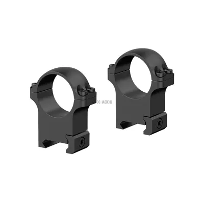 VO 30mm Ocelové Montážní Kroužky, Střední - Černá - Vector Optics