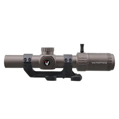 LPVO Puškohled S6 1–6x24 + Jednodílná Montáž - Hnědá - Vector Optics