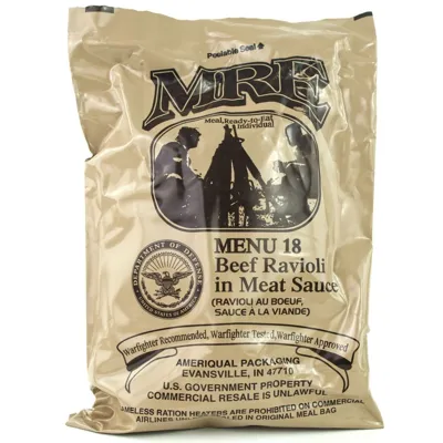 Mre Menu 18 Beef Ravioli in Meat Sauce - Originál US Army
