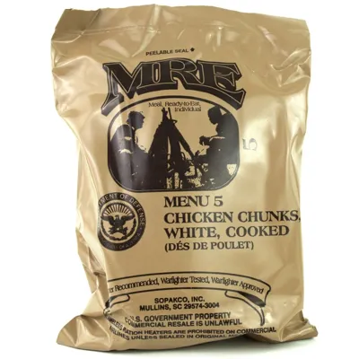 Mre Menu 5 Chicken Chunks,, Cooked - Originál US Army