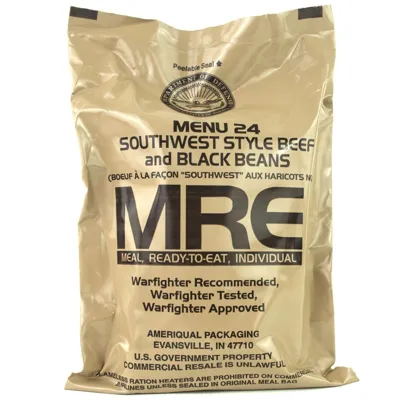 Mre Menu 24 Southwest Beef and Beans - Originál US Army