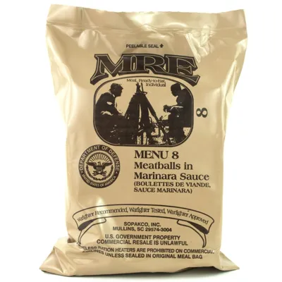 Mre Menu 8 Meatballs in Marinara Sauce - Originál US Army