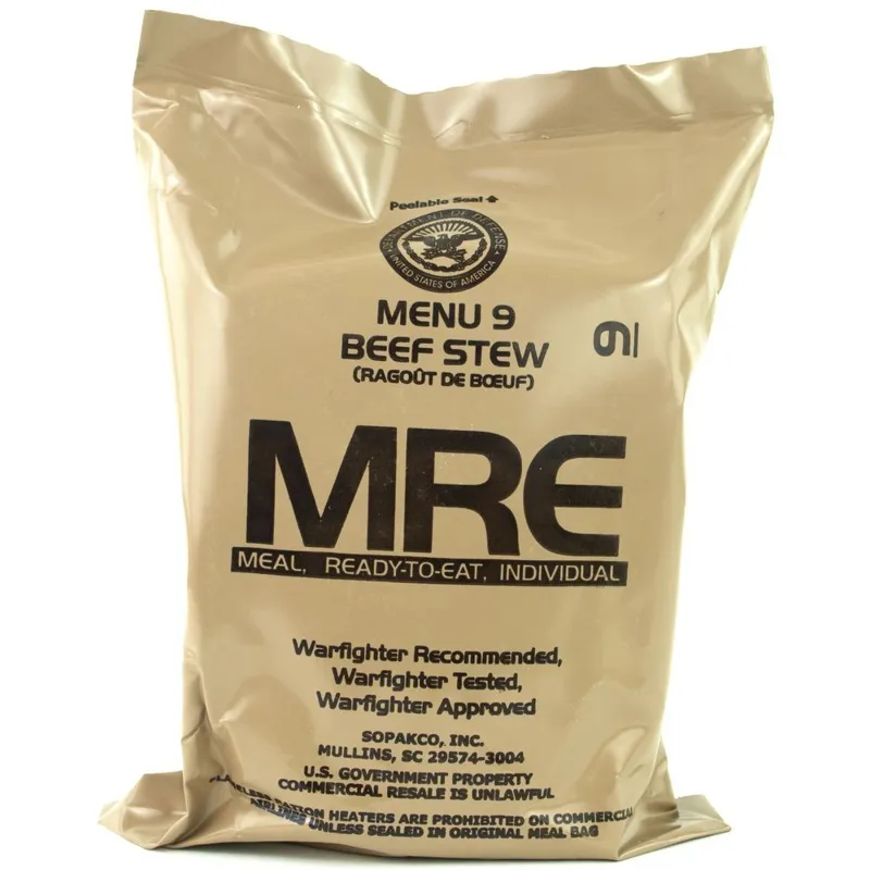 Originál US Army Mre Menu 9 Beef Stew