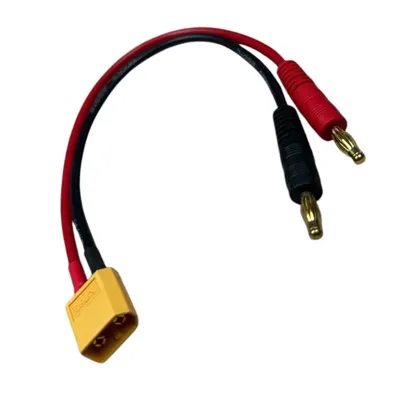 Konektor XT60 Connector (Samec) Se Silikonovým Kabelem a Banánky 4mm - HK - Turnigy
