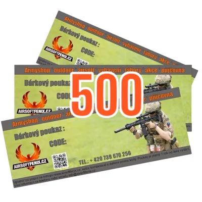 Dárkový Poukaz 500 - Airsoft Fénix