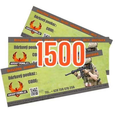 Dárkový Poukaz 1500 - Airsoft Fénix