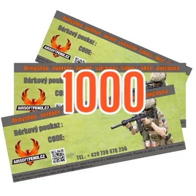 Dárkový Poukaz 1000 - Airsoft Fénix