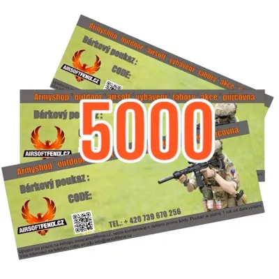 Dárkový Poukaz 5000 - Airsoft Fénix