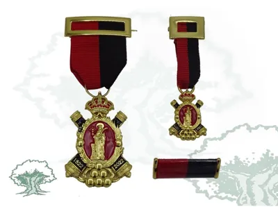 Medalla V Centenario de Santa Bárbara con Miniatura