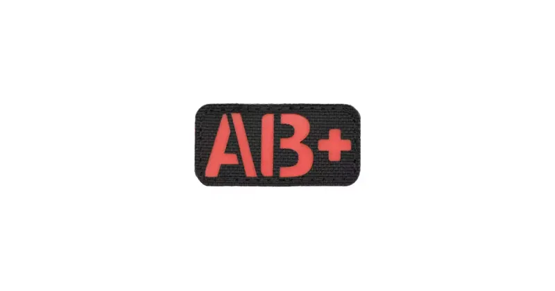 Cut AB+ Blood Type Patch · Rojo