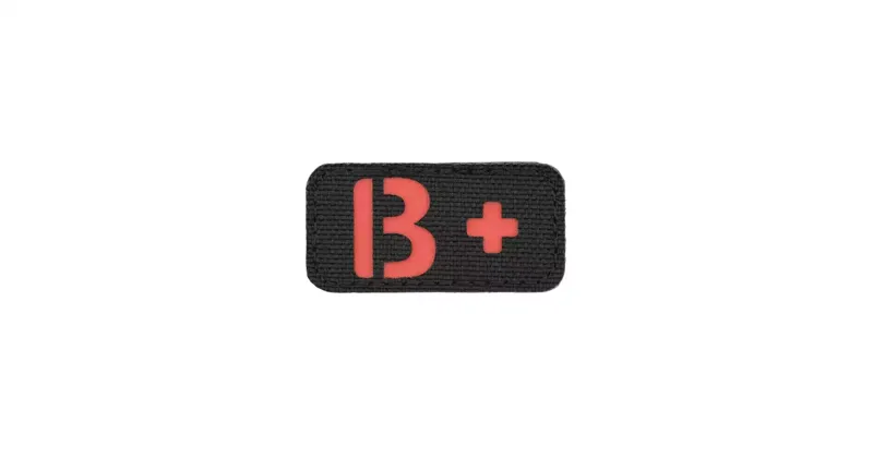 Cut B+ Blood Type Patch · Rojo