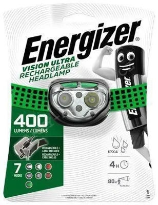 Čelovka Vision Ultra Rechar 400 Lumens - Energize Army Shop - Energizer