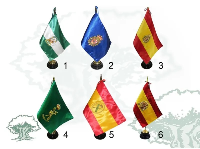 Bandera Sobremesa Peana Circular