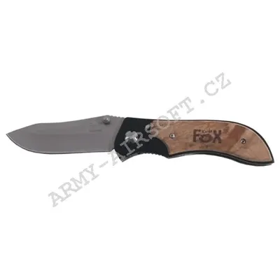 Nůž Zavírací Střenka Z Ušlechtil. Dřeva 20,5 cm Army Shop - Fox Outdoor