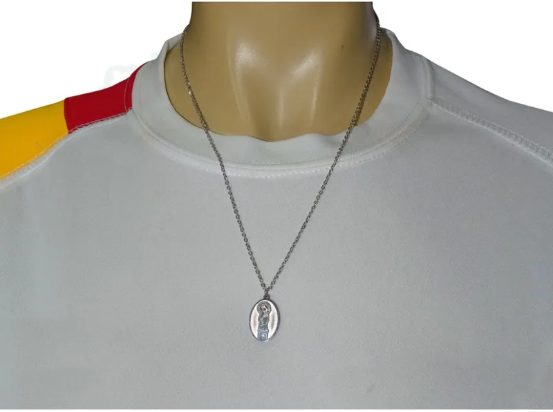 Cadena con Virgen del Pilar Plateada