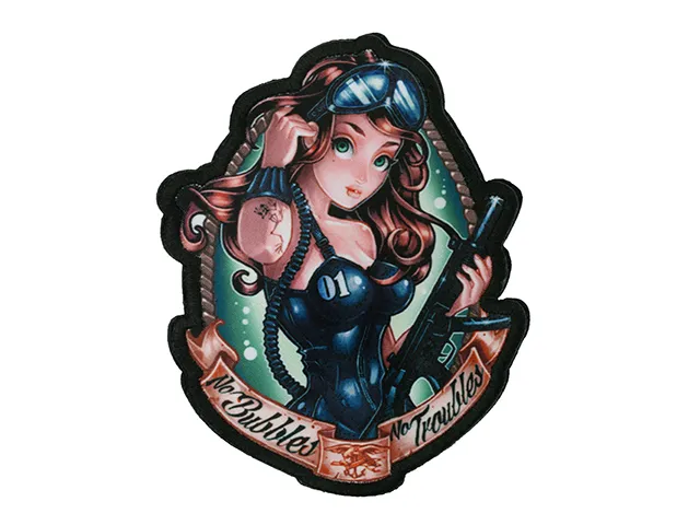 Parche en Tela, “No Bubbles No Troubles”