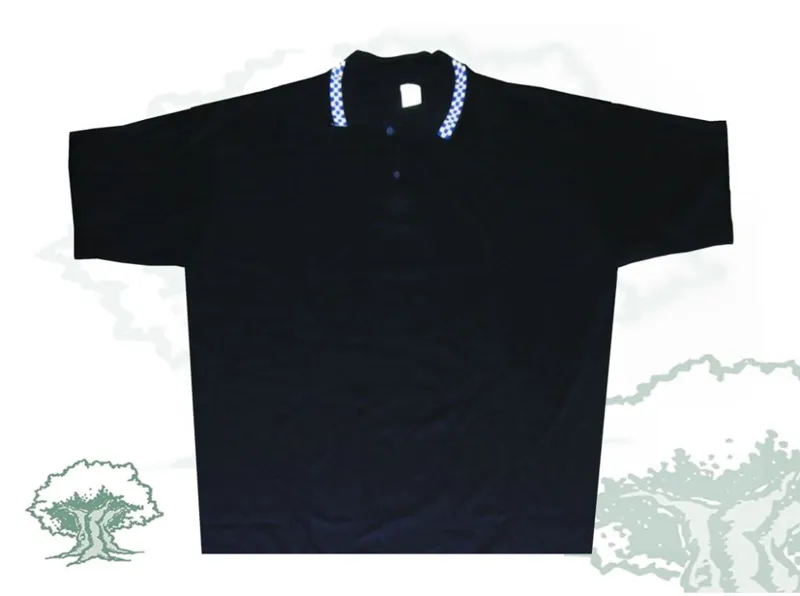 Polo Liso Damero Cuello
