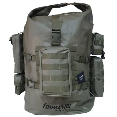 Batoh Army-X-Treme 70L Nepromokavý S Kapsami Zelený - Commando