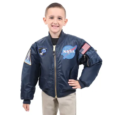Bunda Dětská Bomber NASA MA1 Flight MODRÁ - Rothco