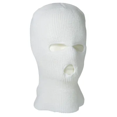 Kukla Balaclava Pletená Se 3 Otvory BÍLÁ - Mil-Tec