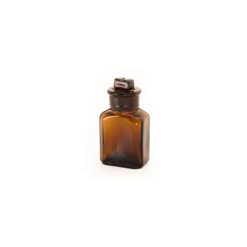 Lahvička Skleněná Hranatá 15ml Hnědá