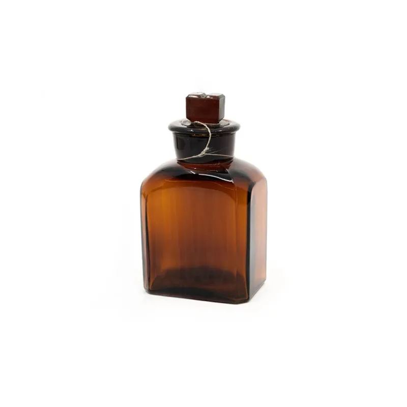 Skleněná Láhev Hranatá 150 ml, Hnědá