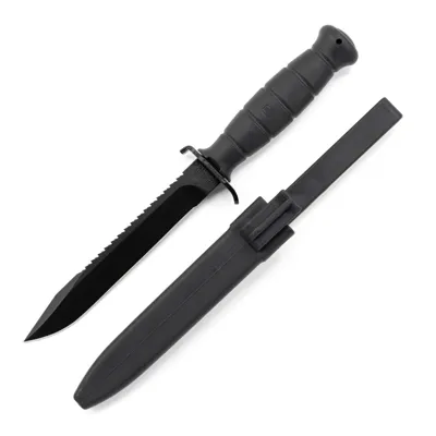 Nůž Rakouský Survival FM81 S Pilkou Černý - Glock