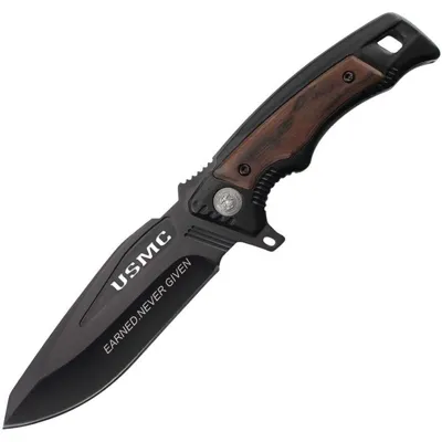 Nůž S Pevnou Čepelí M-Fix 3011 ČERNÝ - USMC