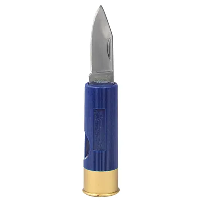 Nůž Zavírací 4 cm Shotgun Ve Tvaru Brokového Náboje MODRÝ - Jack Pyke