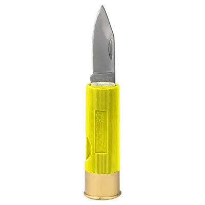 Nůž Zavírací 4 cm Shotgun Ve Tvaru Brokového Náboje ŽLUTÝ - Jack Pyke