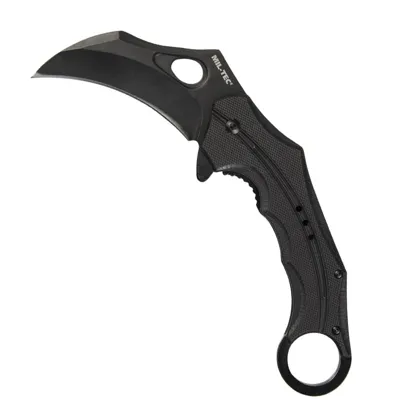 Nůž Zavírací G10 Karambit Hladké Ostří ČERNÝ - Mil-Tec