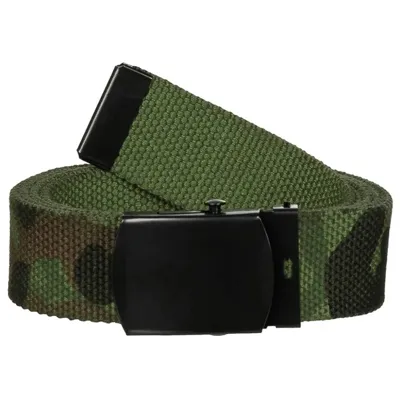 Opasek S Kovovou Černou Přezkou 30 mm Maskování - MFH