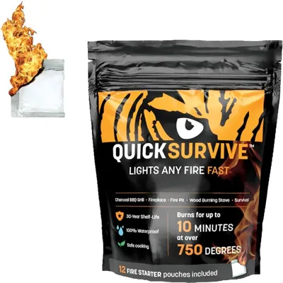 Podpalovač Voděodolný QUICK Survive Balení 12 Kusů - QUICKSURVIVE