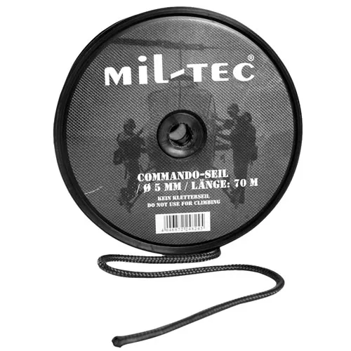 Mil-Tec Šňůra Commando Ø 7 mm / 50 M Černá
