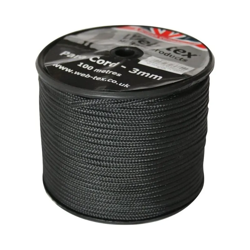Web-Tex Šňůra para Ø 3 mm / 100 M ČERNÁ