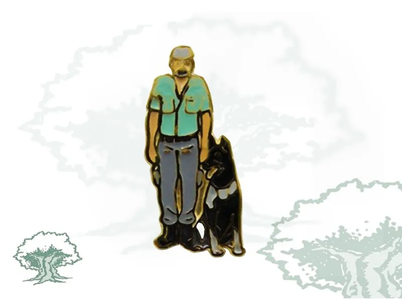 Pin Guardia Civil con Perro