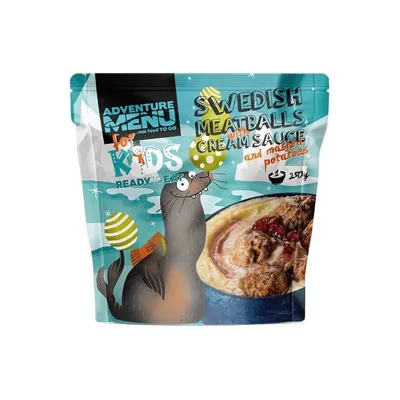Švédské Masové Kuličky S Krémovou Omáčkou - ADM Dětské Sterilizované Hotové Jídlo - Adventure Menu