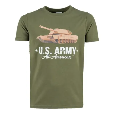 Triko Dětské U.s. ARMY TANK Krátký Rukáv - Barva: Zelená -, Velikost: 110-116 - 101Inc