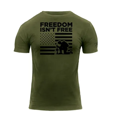 Triko Freedom ISN´T FREE Krátký Rukáv Zelené - Barva: Zelená -, Velikost: L - Rothco