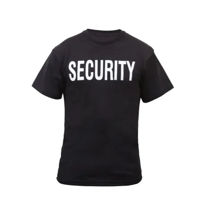Triko S Nápisem Na Hrudi Security Krátký Rukáv ČERNÉ - Barva: ČERNÁ -, Velikost: 7XL - Rothco