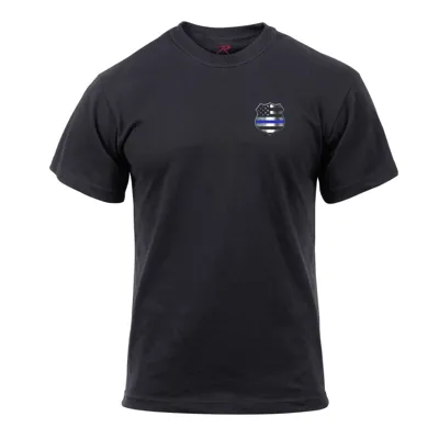 Triko THIN LINE US Odznak Vlajka ČERNÉ - Barva: ČERNÁ -, Velikost: 3XL - Rothco
