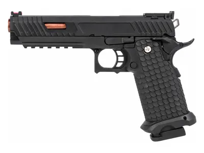 Airsoftová Pistole EC-2102 S Kovovým Závěrem, Plyn, - Černá - E&C (Hong Kong)