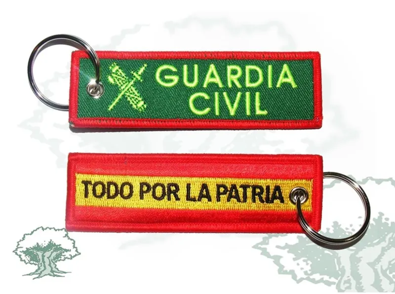 Llavero Guardia Civil Bordado Rectangular