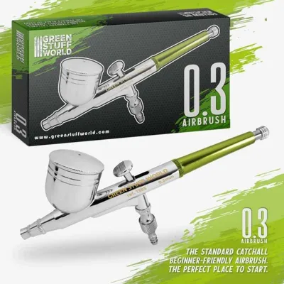STUFF WORLD Aerógrafo Doble Acción 0.3 (1395) - Green Stuff Word